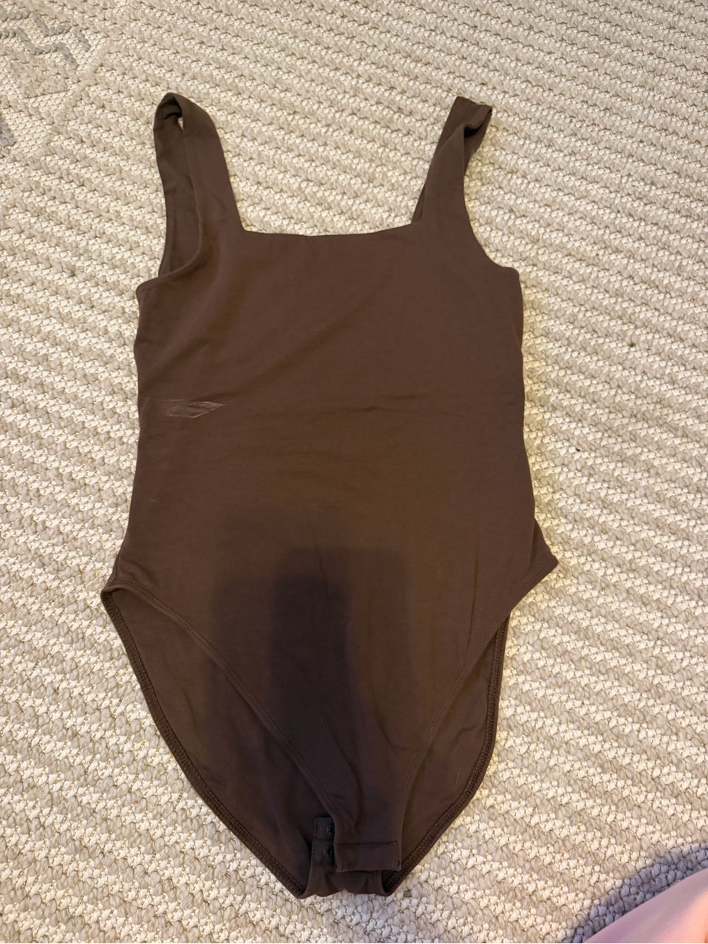 Old Navy Girls Brown Scoop Neck One-Piece Bodysuit - Solid Brown